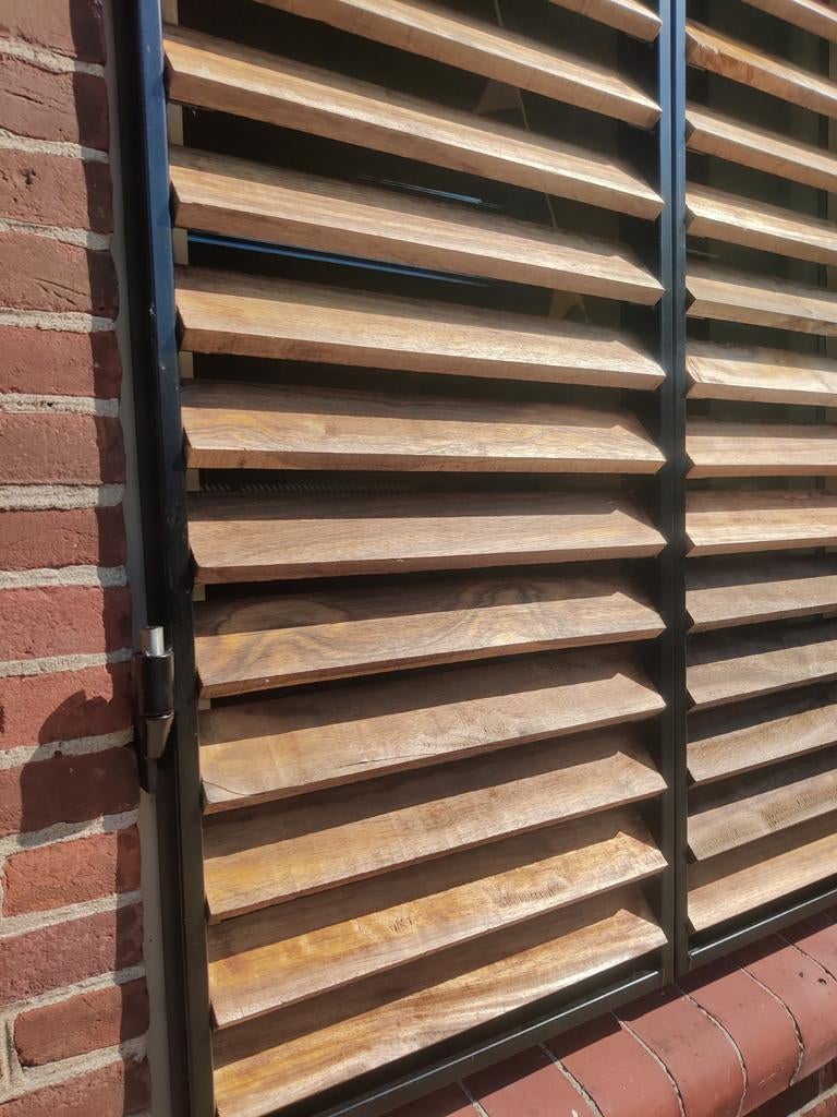 raamluiken / zonwering / louvre-luiken, Ophalen, 80 tot 100 cm, Overige typen, Nieuw