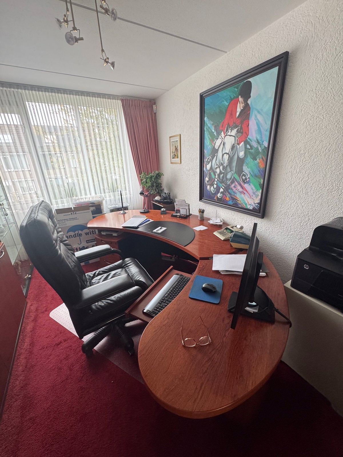 2 delig Directiebureau plus luxe leren directiestoel, Ophalen