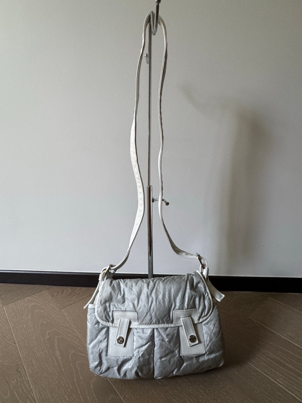 Celine grijze nylon tas - Goede staat, Ophalen of Verzenden, Gebruikt, Grijs, Schoudertasje