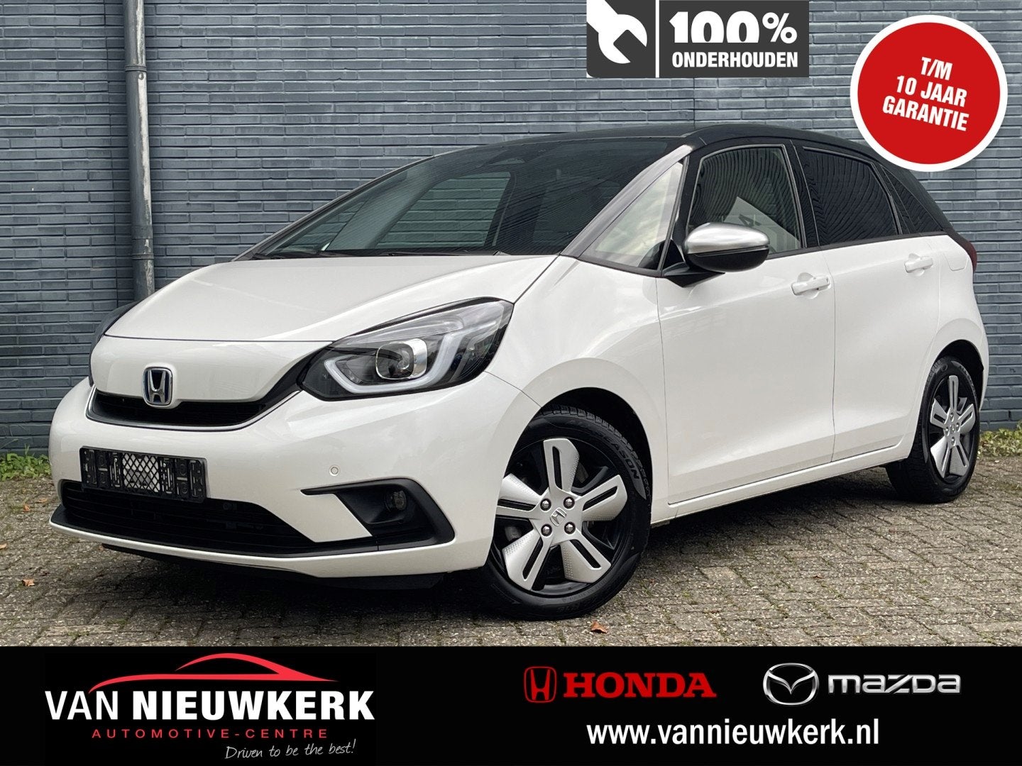 HONDA Jazz 1.5 i-MMD 109pk Hybrid Automaat Executive | Navi, 12 maanden, Euro 6, Leder en Stof, Wit