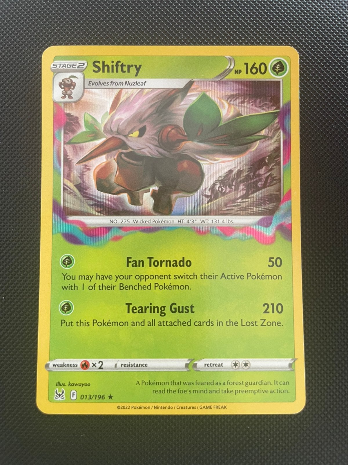Shiftry 013/196 Rare Holo Lost Origin, Verzenden, Zo goed als nieuw