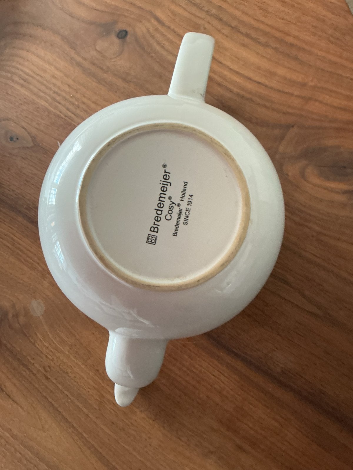 Bredemeijer Cosy theepot - Wit/RVS - 1.0L, Gebruikt, Bredemeijer, Metaal, Wit