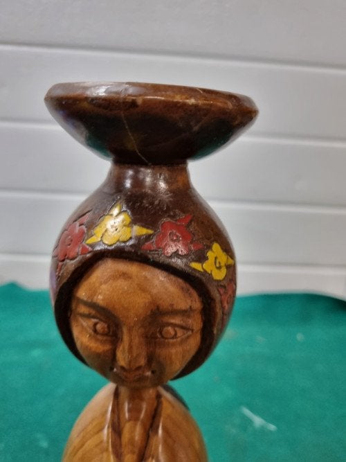 kandelaar pop chinees houtsnijwerk, Ophalen of Verzenden, 'T Olde Gre-j, Info@toldegrej.nl, Endepoelstraat 20f Didam