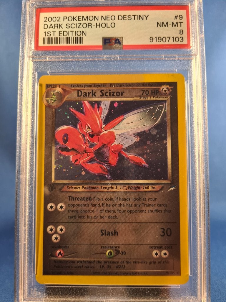 Dark Scizor 9/105 - Neo Destiny (1st edition) (PSA 8), Verzenden, Gebruikt