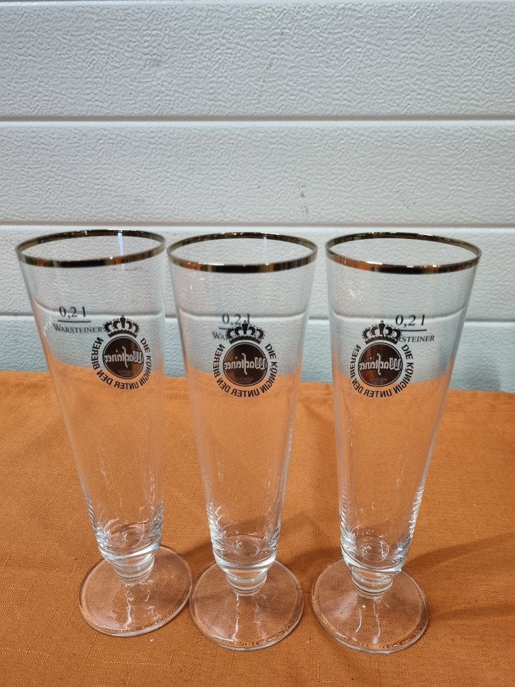 warsteiner bierglazen 0.2l drie stuks, Verzamelen, Glas en Borrelglaasjes, Ophalen of Verzenden, 'T Olde Gre-j, Info@toldegrej.nl