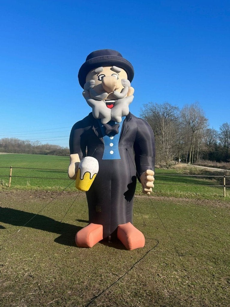 Opblaasbare Abrahampop 4,5 meter TE HUUR | Abraham HUREN, Ophalen, Zo goed als nieuw, Abraham of Sarah