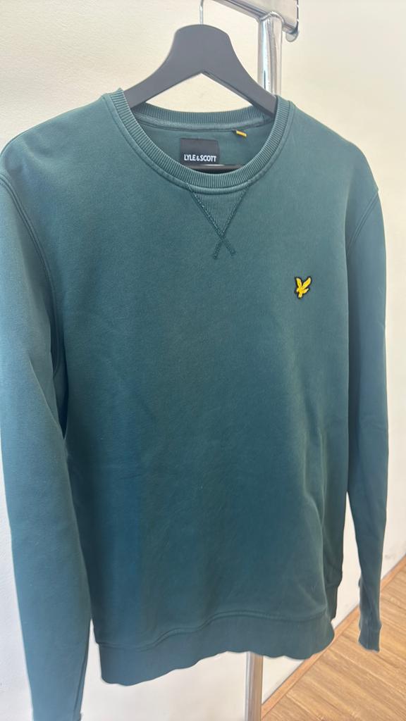 Lyle & Scott Sweater Donkergroen M, Ophalen of Verzenden, Zo goed als nieuw, Groen