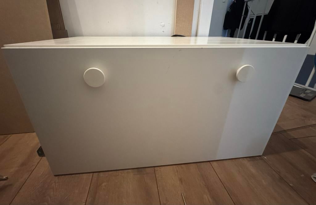 Witte speelgoed ladekast (een grote lade), Gebruikt, 1 of 2 laden, Minder dan 100 cm, 25 tot 50 cm