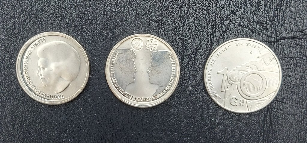 10 euro huwelijksmunt zilver Alexander en maxima, Koningin Beatrix, Zilver, Euro's, Ophalen of Verzenden