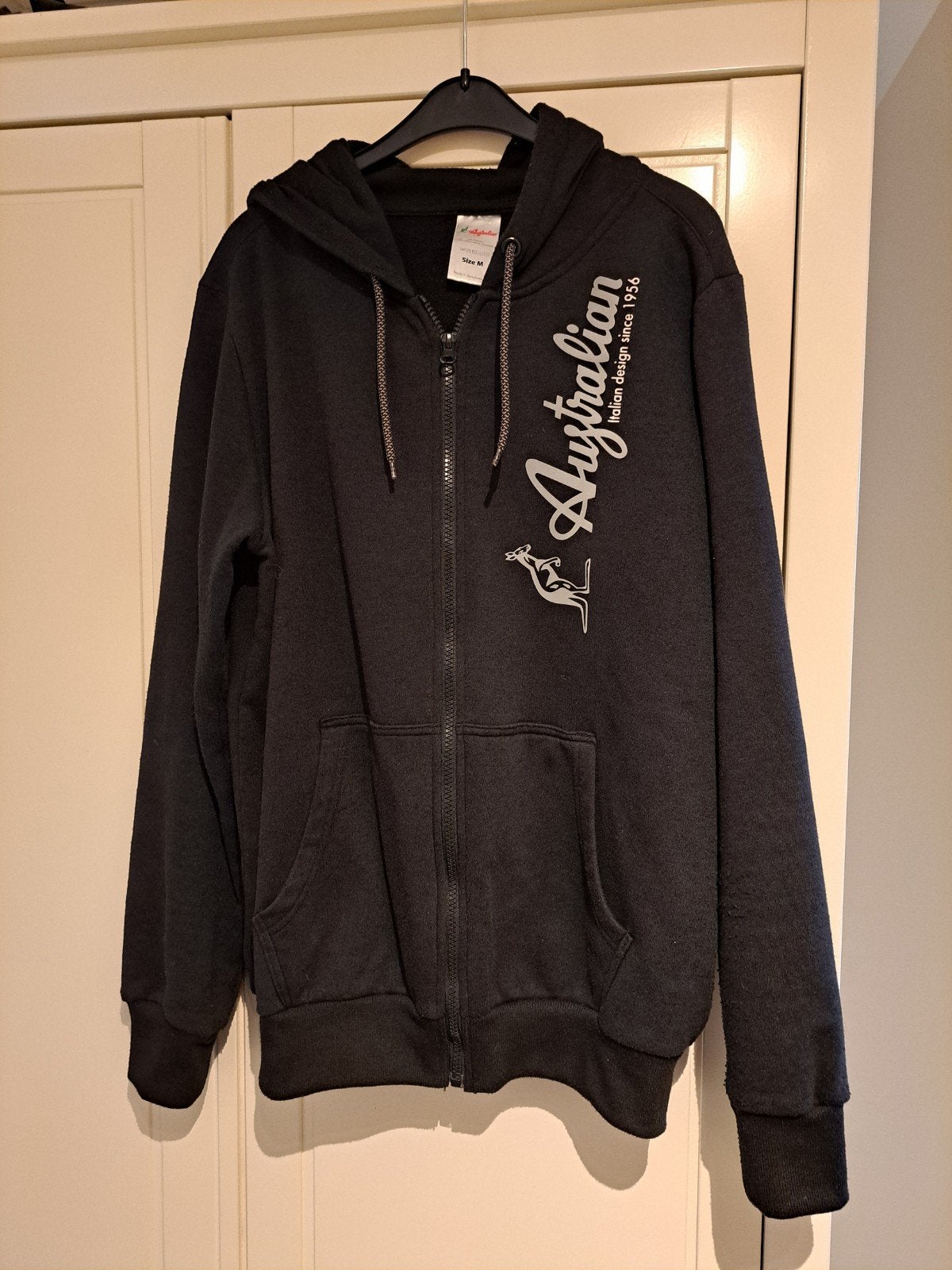 Australian hoodie met rits - Maat M, Kleding | Heren, Truien en Vesten, Maat 48/50 (M), Zwart, Ophalen of Verzenden, Gedragen