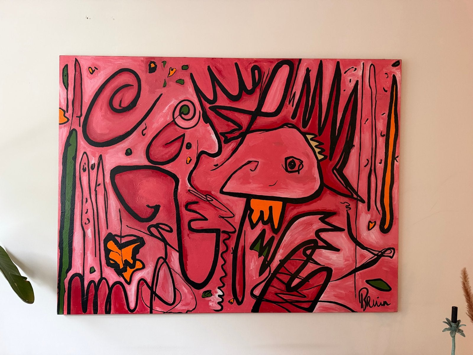 Groot origineel schilderij: een explosie van kleur!, Ophalen