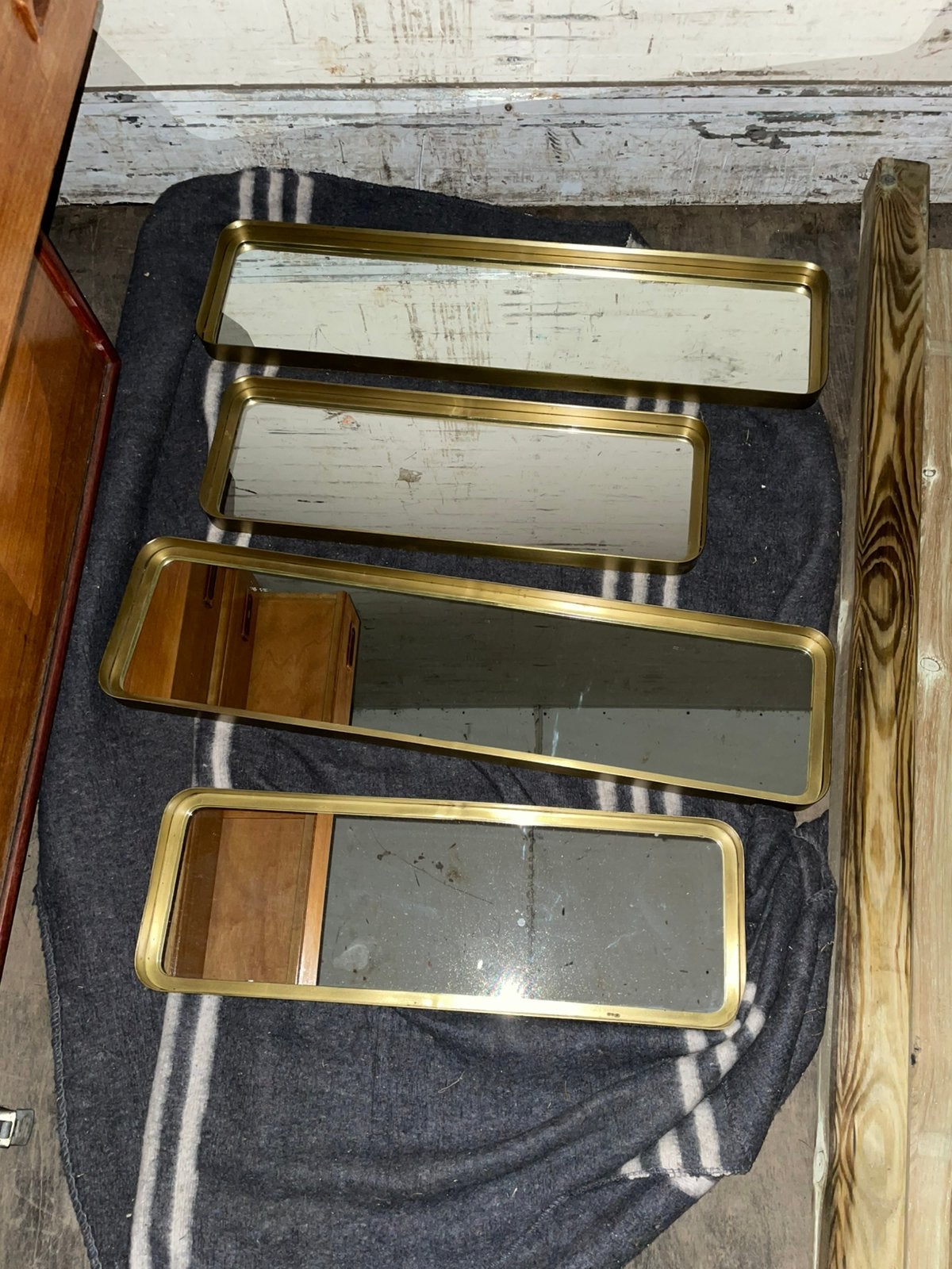 Spiegel set retro - 4 stuks, Huis en Inrichting, Ophalen, Zo goed als nieuw