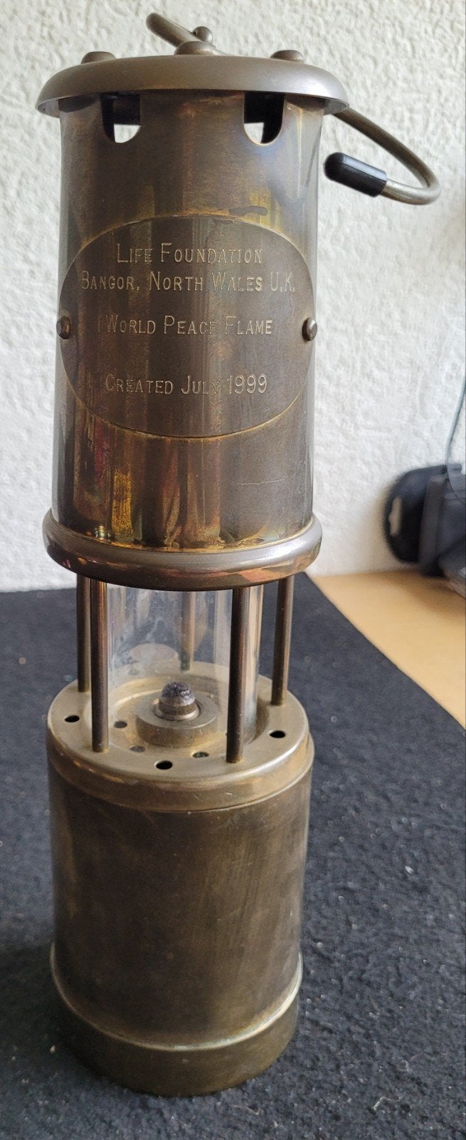 Antieke mijnwerkerslamp - World Peace Flame, Ophalen