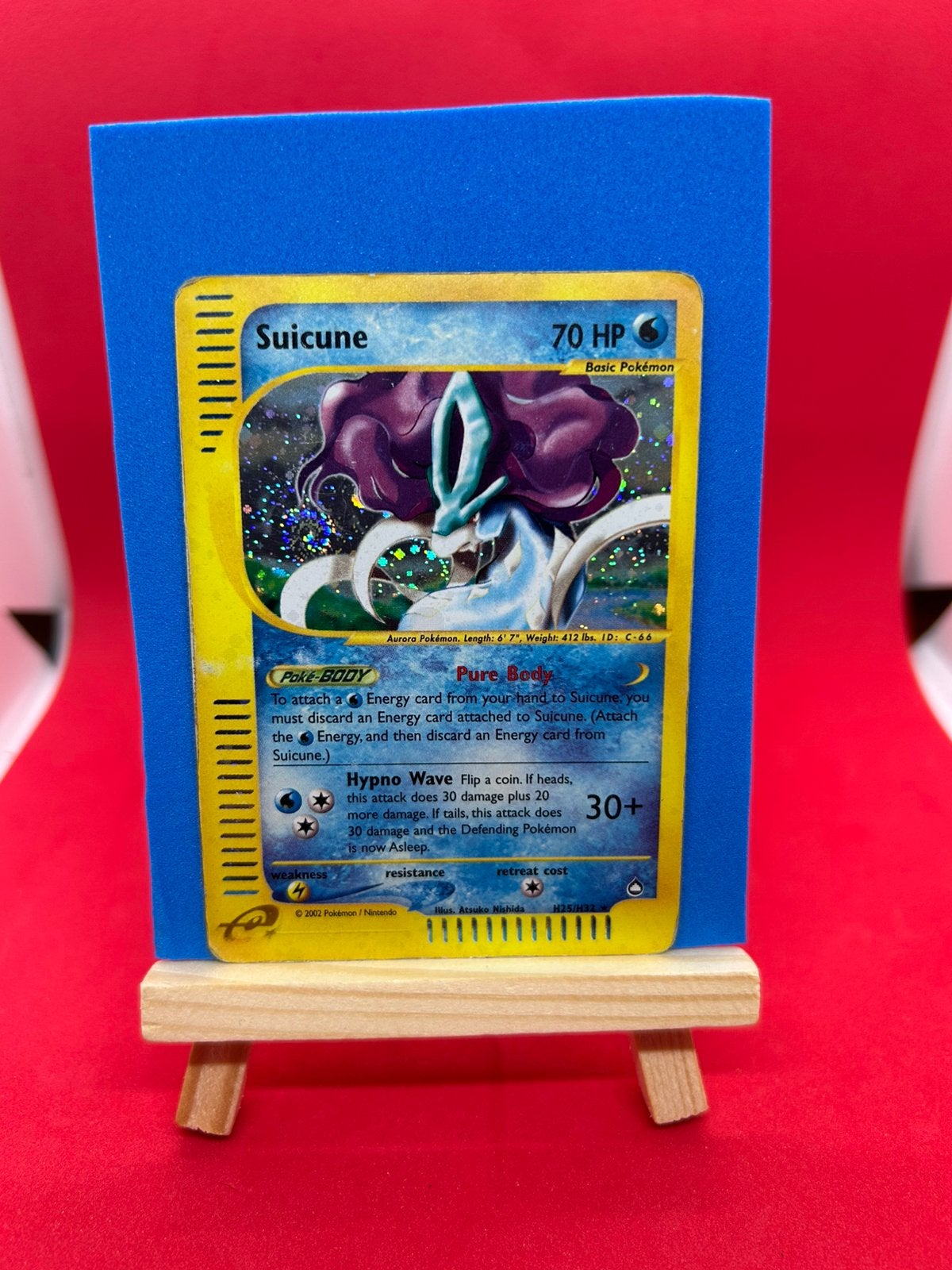 Suicune Holo Aquapolis H25/H32 Swirl, Ophalen of Verzenden, Zo goed als nieuw