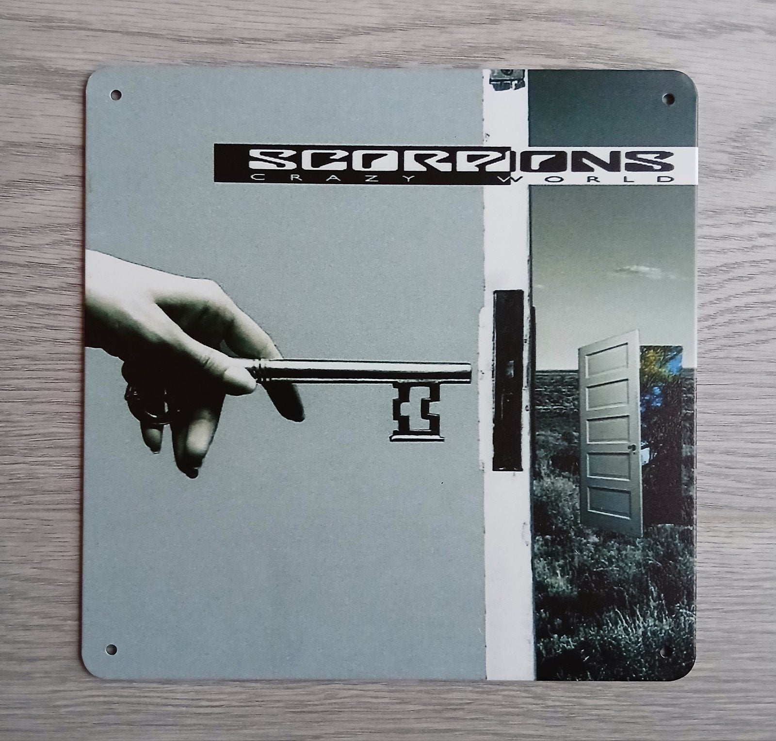 Scorpions Crazy World 20x20 cm Metalen Reclamebord, Ophalen of Verzenden, Nieuw, Poster, Artwork of Schilderij