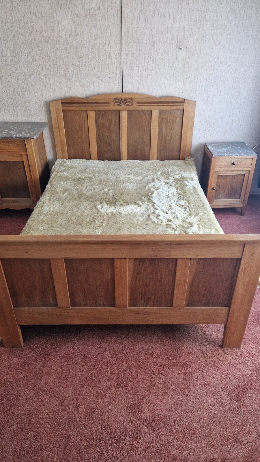 Vintage houten bed, Ophalen