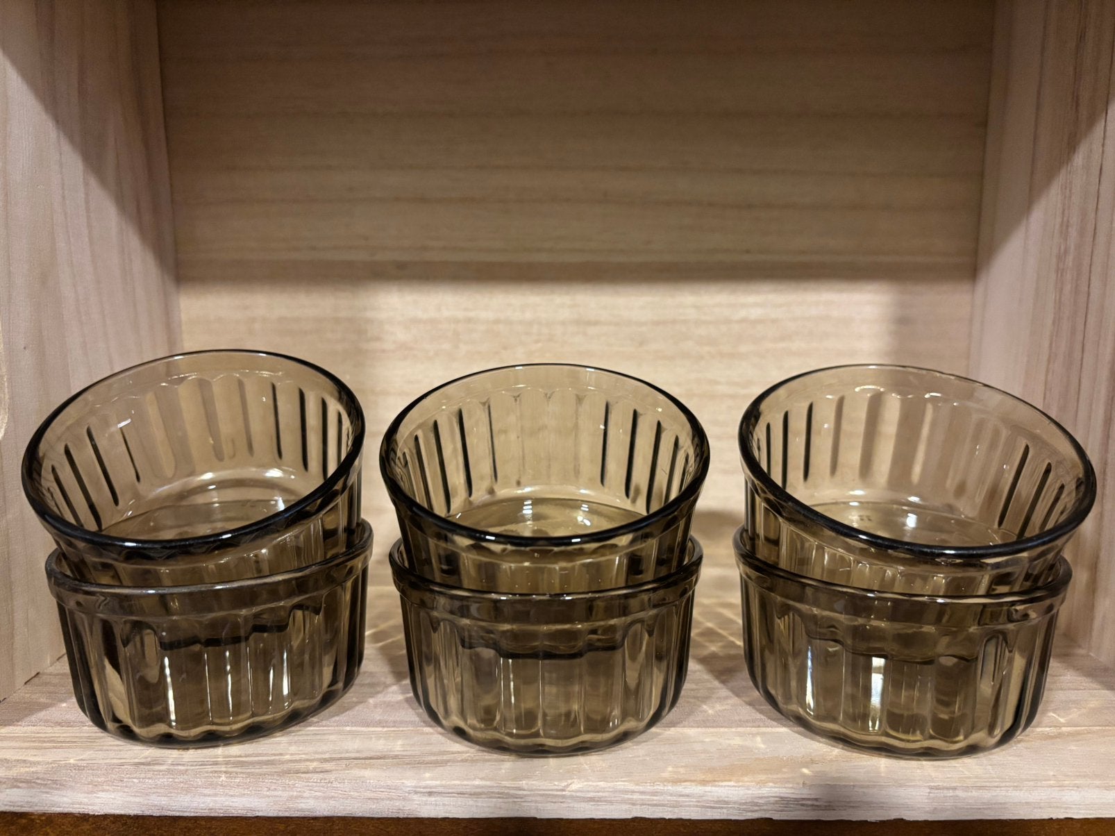 Arcoroc France mini schaaltjes rookglas, ser van 6 stuks, Ophalen of Verzenden, Overige stijlen, Glas, Schaal of Schalen