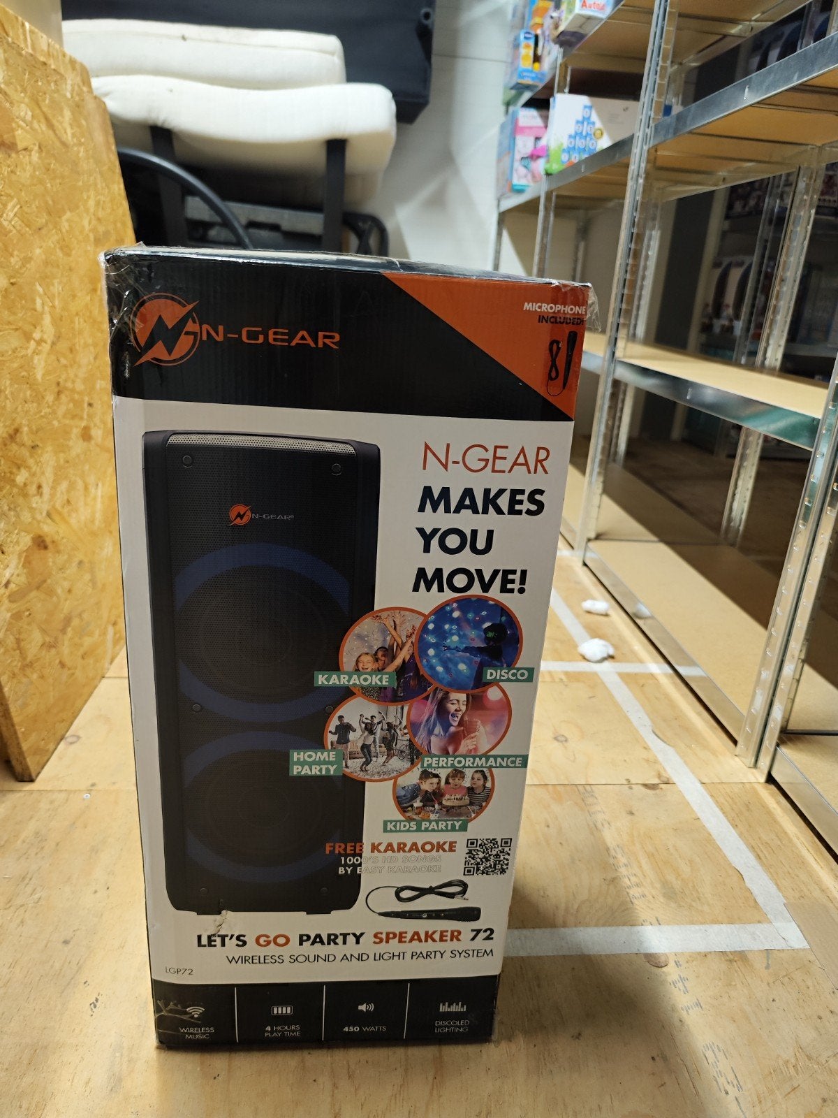 N-GEAR Let's Go Party Speaker 72 - Draadloos & Licht, Bluetooth, Party speaker, Nieuw, Ophalen of Verzenden