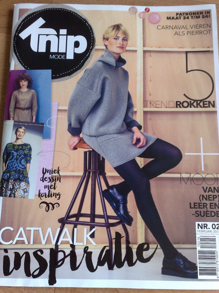 Knipmode februari 2016 , patronen in maat 34 t/m 54, Verzenden, Nieuw, Vrouw, Knipmode