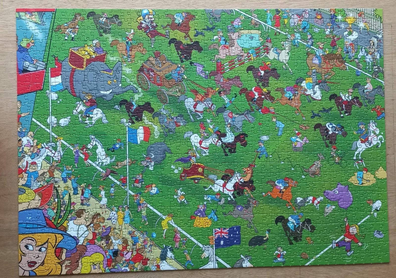 Goliath That's Life legpuzzel - paardenraces, Ophalen of Verzenden, 500 t/m 1500 stukjes, Gebruikt, Legpuzzel