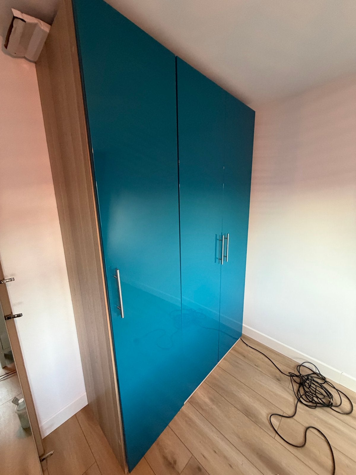 IKEA Pax deuren hoogglans blauw 50x229cm, Ophalen, Minder dan 50 cm, Gebruikt, 200 cm of meer