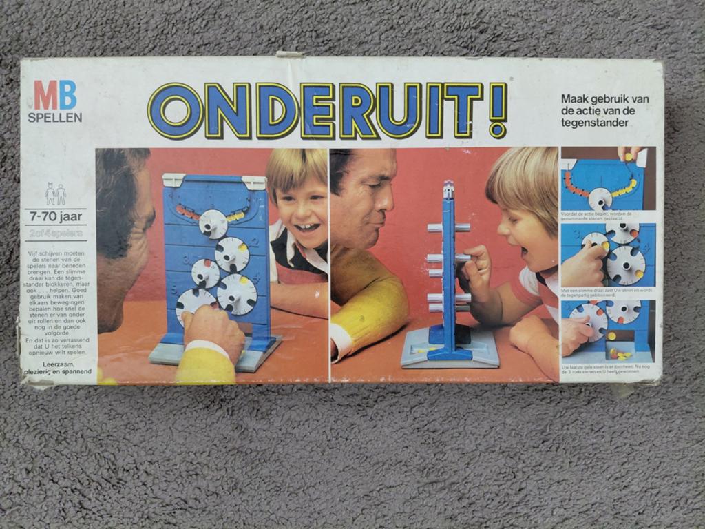 Onderuit! van MB Spellen - Klassiek Gezinsspel, Een of twee spelers, Ophalen of Verzenden, Gebruikt, MB Spellen