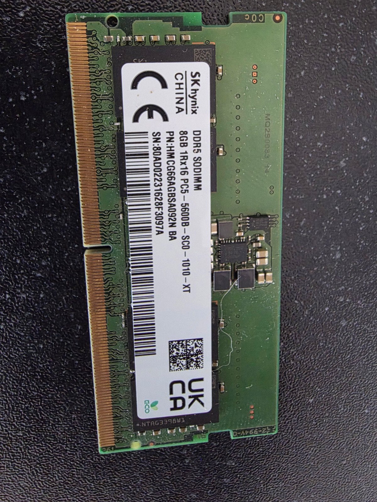 SK Hynix 16GB (2x 8GB) DDR5 SODIMM RAM 5600MHz voor Laptop, 8 GB, Ophalen of Verzenden, Zo goed als nieuw, DDR5