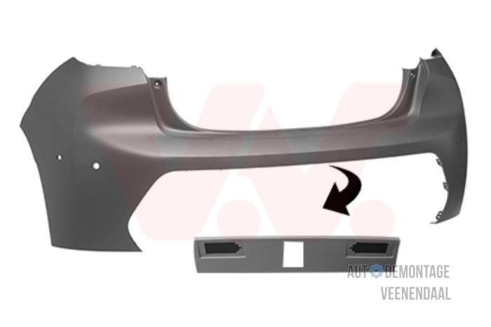 Achterbumper van een Peugeot 208, -, -, Nieuw, Ophalen of Verzenden