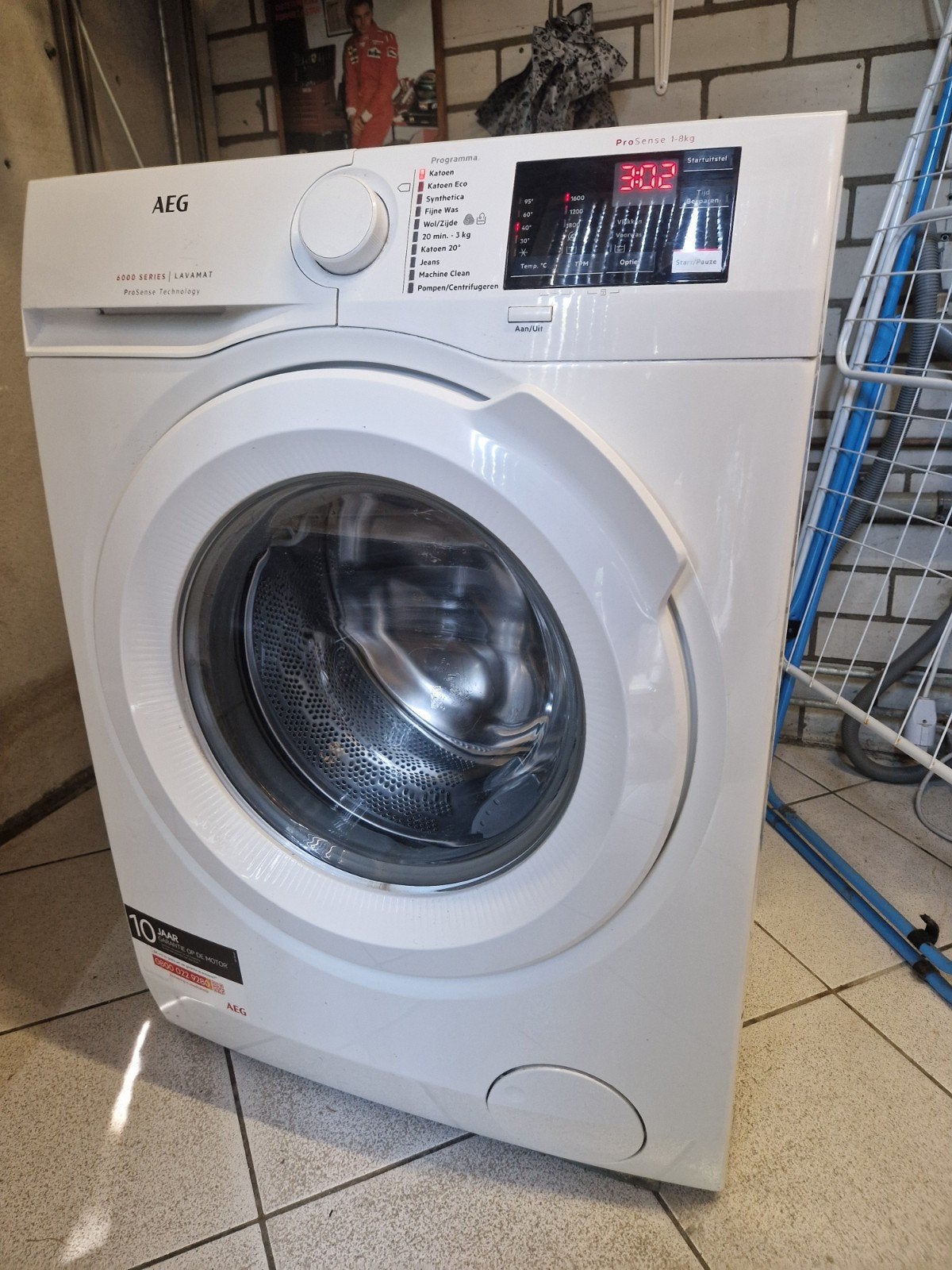 AEG ProSense 1-8kg Wasmachine - Zo goed als nieuw, Witgoed en Apparatuur, Ophalen, Gebruikt, Voorlader, Kort programma