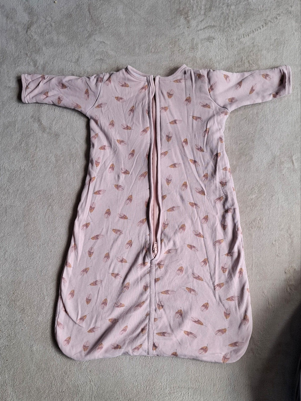 Bambino Slaapzak Roze met Veertjes 68-80 cm TOG 2, Zo goed als nieuw, Roze, Slaapzak, Ademend
