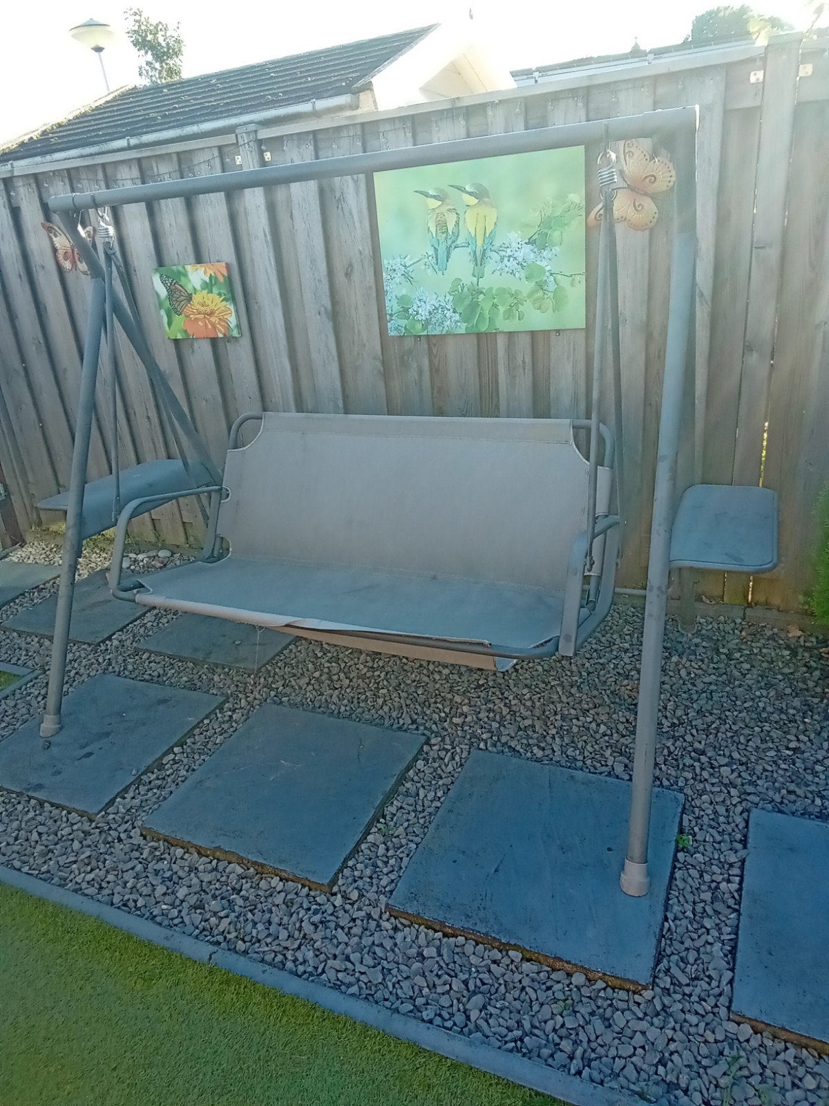 gratis ophalen -  schommelbank voor de tuin, Ophalen, Gebruikt, Metaal, Schommelbank