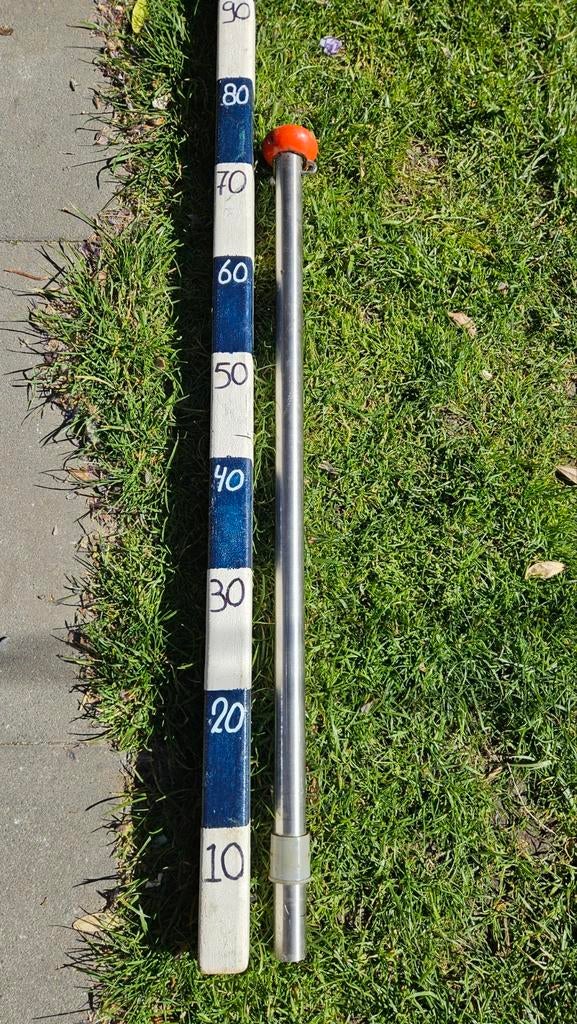 Rvs vlaggenstok 75cm 27mm, Ophalen of Verzenden, Zo goed als nieuw, Motor en Techniek