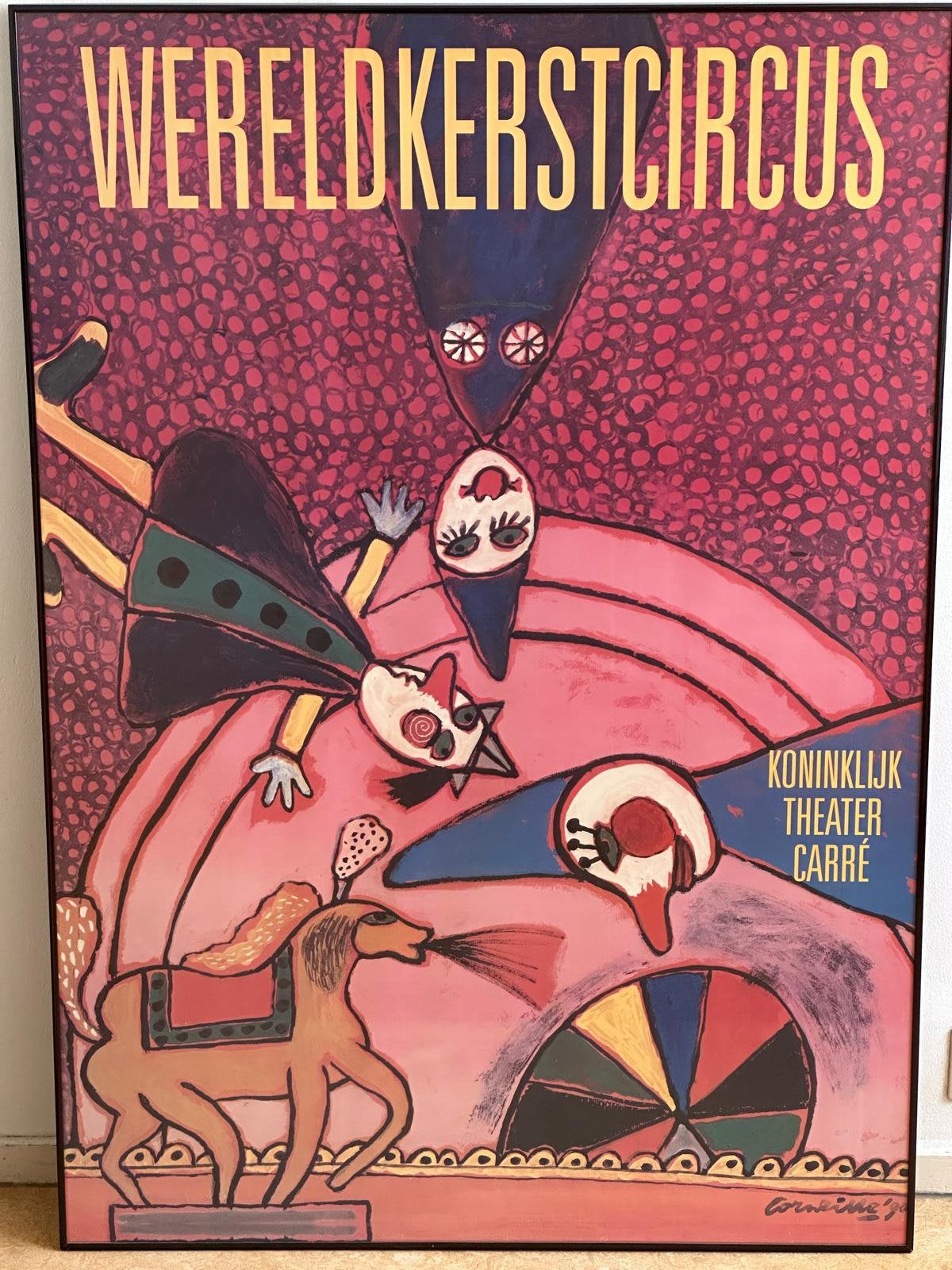 Poster WereldKerstCircus, heeft u ze allemaal? Ingelijst, Ophalen, Gebruikt, A1 t/m A3, Dier of Natuur