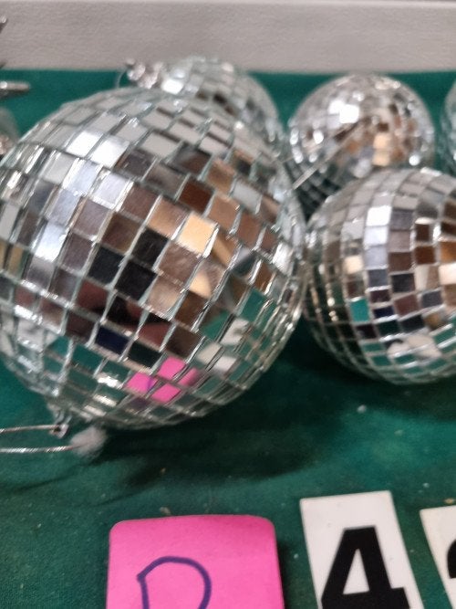 kerstballen glas glitters 6 stuks [429], Ophalen of Verzenden, 'T Olde Gre-j, Info@toldegrej.nl, Endepoelstraat 20f Didam