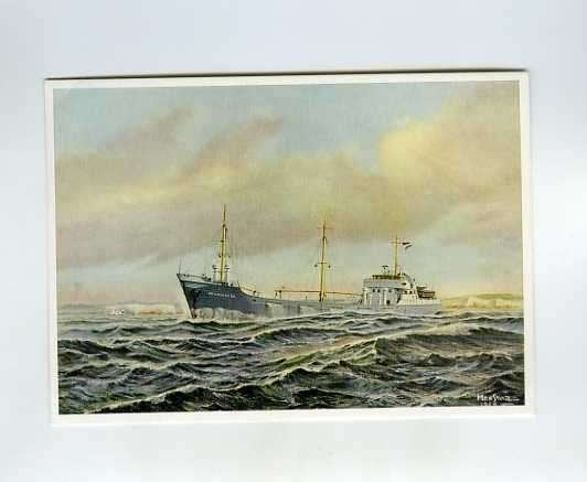 scheepvaart-foto-DELFZIJL-wagenborg- ORANJEBORG-coaster, Ophalen of Verzenden, 1940 tot 1960, Zuid-Holland