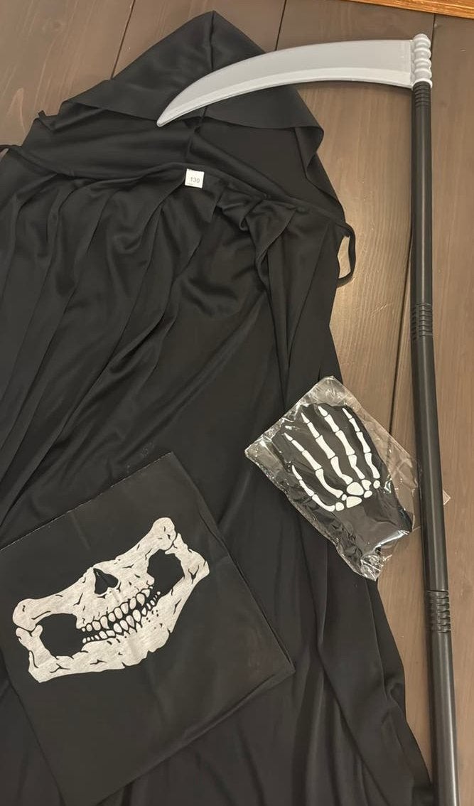 Halloween kostuum magere hein kindermaat nieuw, Ophalen of Verzenden, Jongen of Meisje