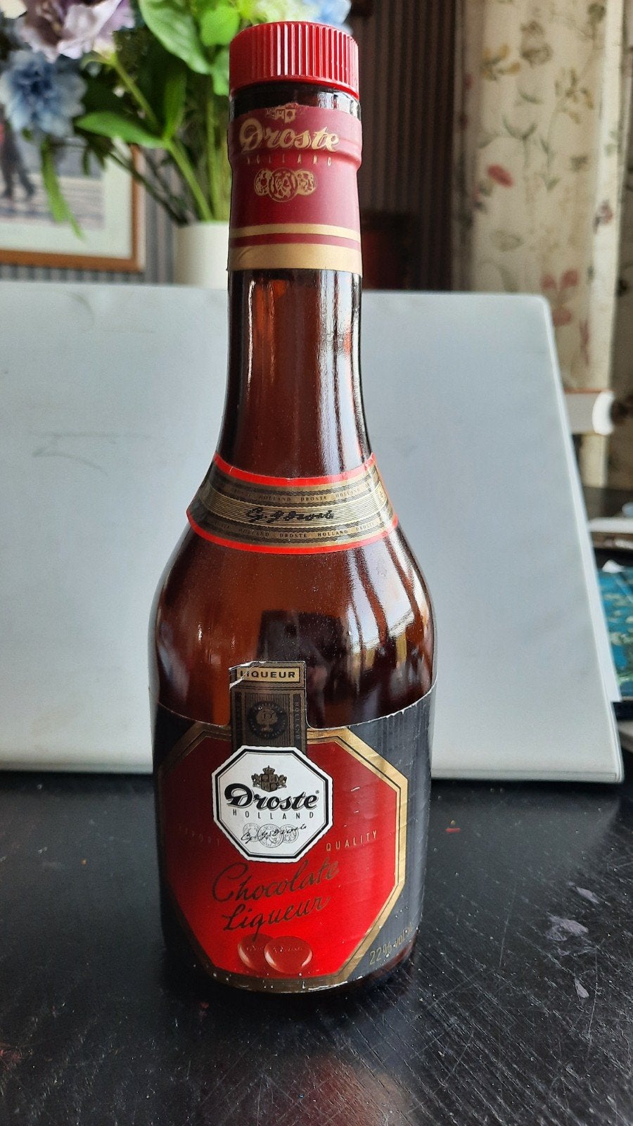 Droste Chocolade Likeur - Vintage Fles leeg, Ophalen of Verzenden, Gebruikt, Overige typen