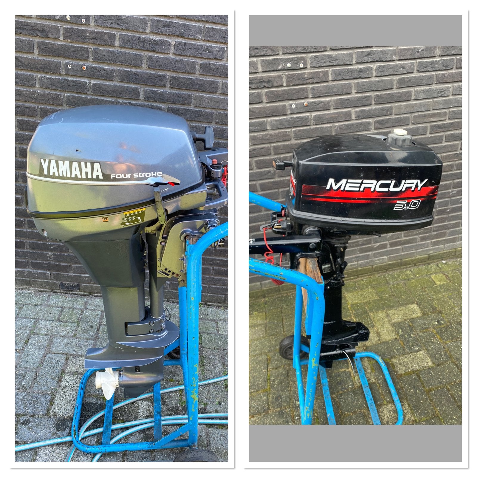 Yamaha 6 pk 4 takt mercury 5 pk 2 takt, Watersport en Boten, Buiten- en Binnenboordmotoren, Ophalen, Gebruikt, 5 tot 10 pk, Buitenboordmotor