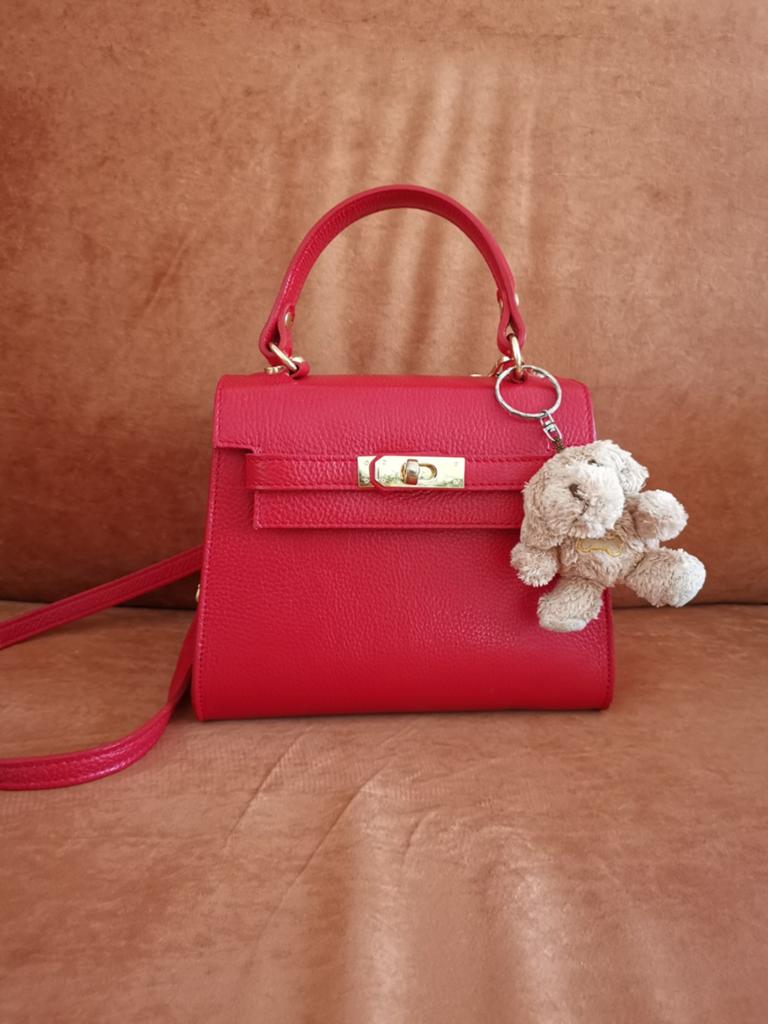Leren rode tas, Sieraden, Tassen en Uiterlijk, Tassen | Damestassen, Ophalen of Verzenden, Nieuw, Rood, Schoudertasje