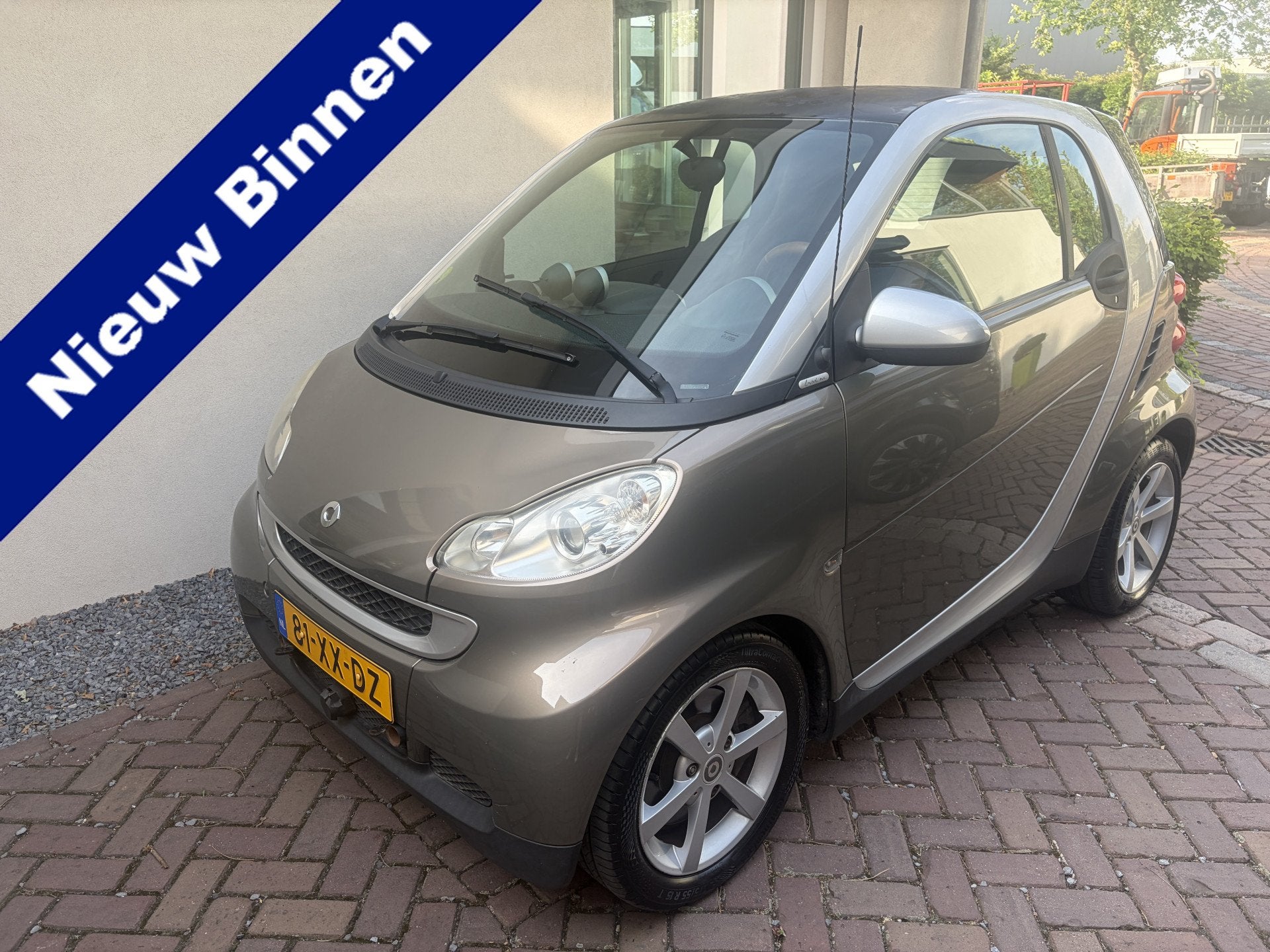 Smart Fortwo Coupé 1.0 Passion Aut Leder + triangel voor ac, Achterwielaandrijving, Gebruikt, 18 €/maand, Bruin