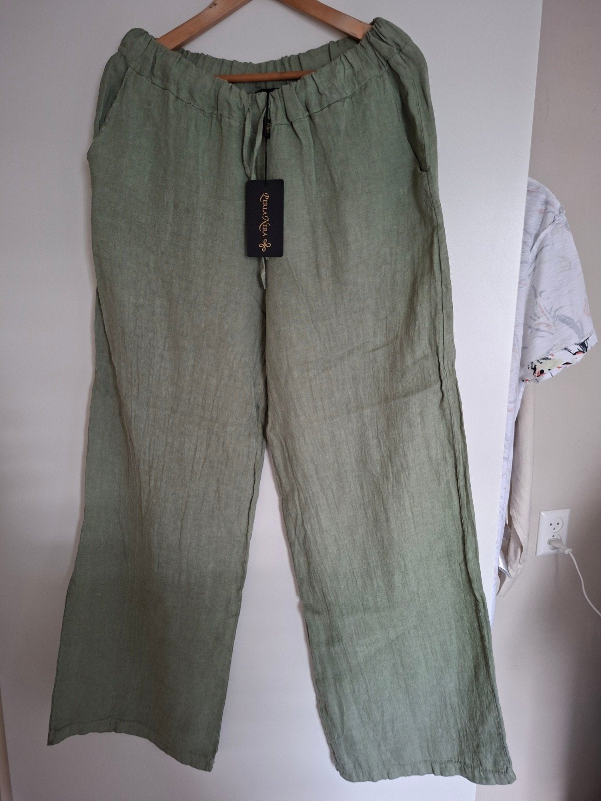 Nieuwe Perla Nera linnen broek mt XL, Perla Nera, Maat 46/48 (XL) of groter, Nieuw, Ophalen of Verzenden