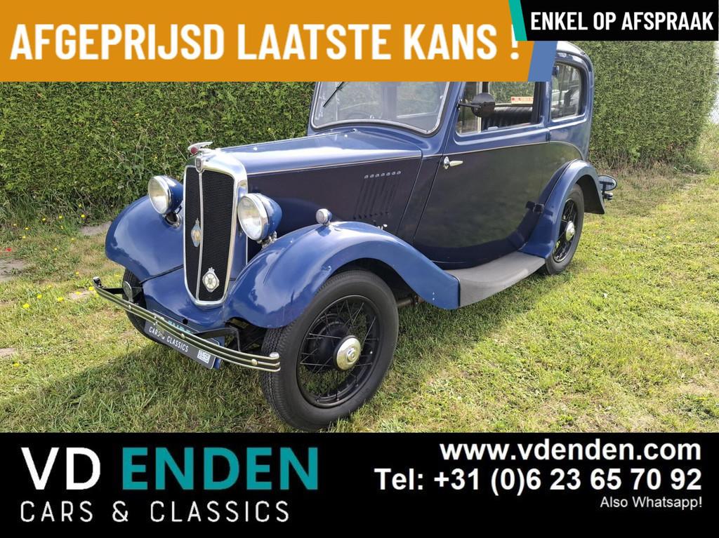 Morris Eight Saloon - 1935, Auto's, Overige merken, 918 cc, Achterwielaandrijving, Zwart