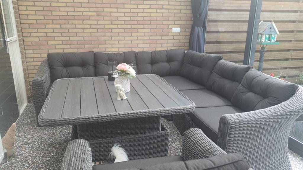 JYSK Tambohuse Loungeset met extra fauteuil, Tuin en Terras, Tuinsets en Loungesets, 5 zitplaatsen, Gebruikt, Ophalen of Verzenden