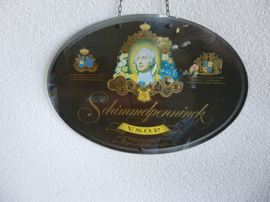 RECLAME HANGER PLEXIGLAS"SCHIMMELPENNINCK SIGAREN"JAREN 60, Verzamelen, Ophalen of Verzenden, Zo goed als nieuw, Reclamebord
