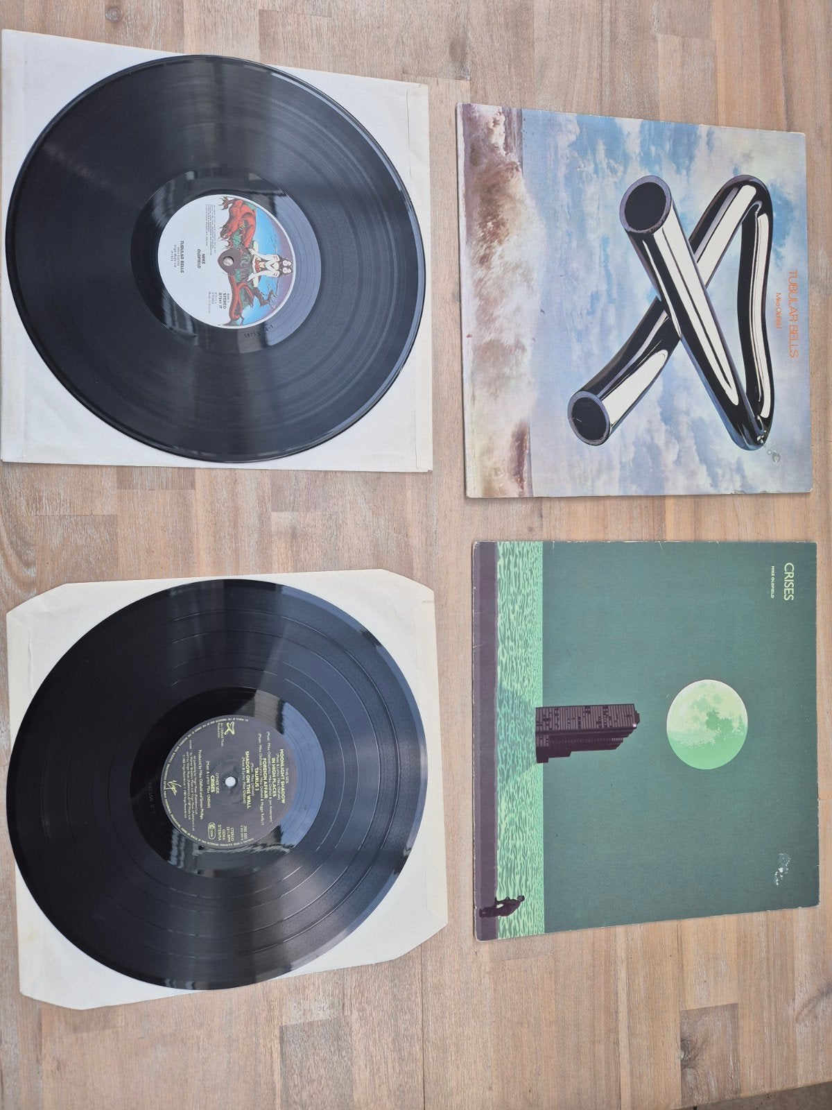 Mike Oldfield - Tubular Bells & Crises LP's, LP, Gebruikt, Originele persing, Ophalen of Verzenden