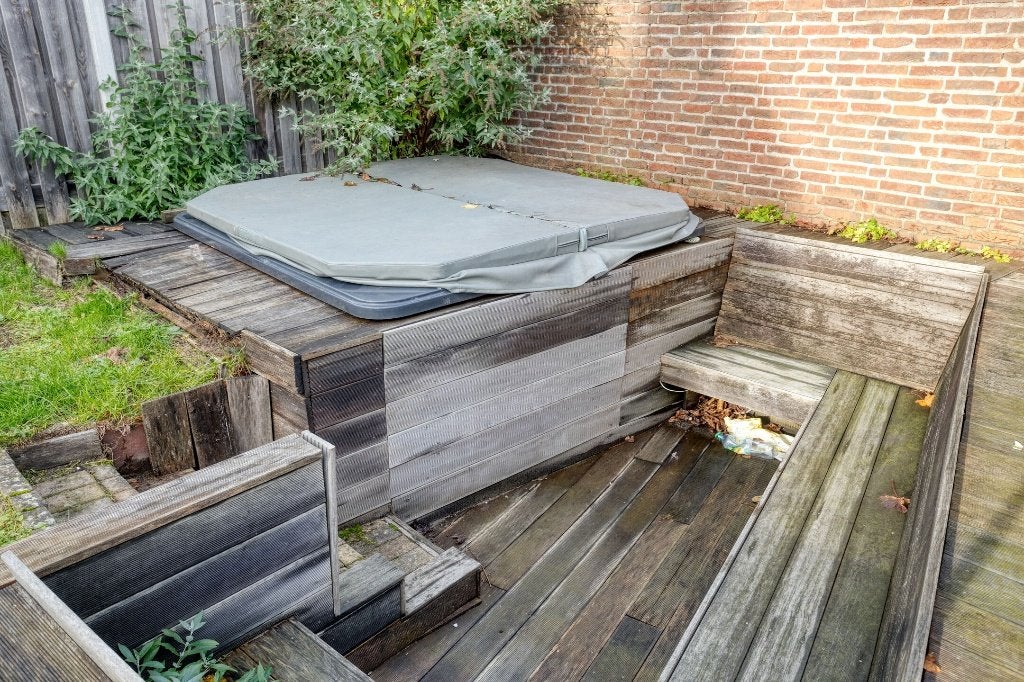 jacuzzi afdekzijl, Ophalen, Gebruikt