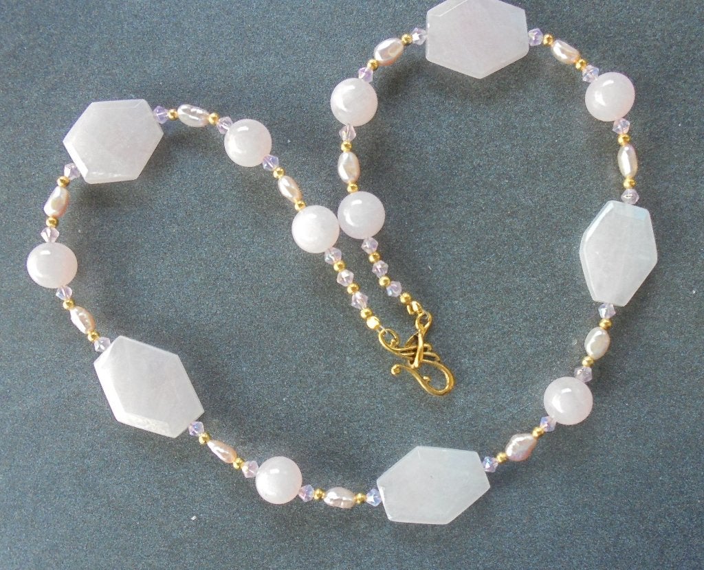 handwerk prachtige ketting van, Nieuw, Ophalen of Verzenden, Steen of Mineraal, Roze