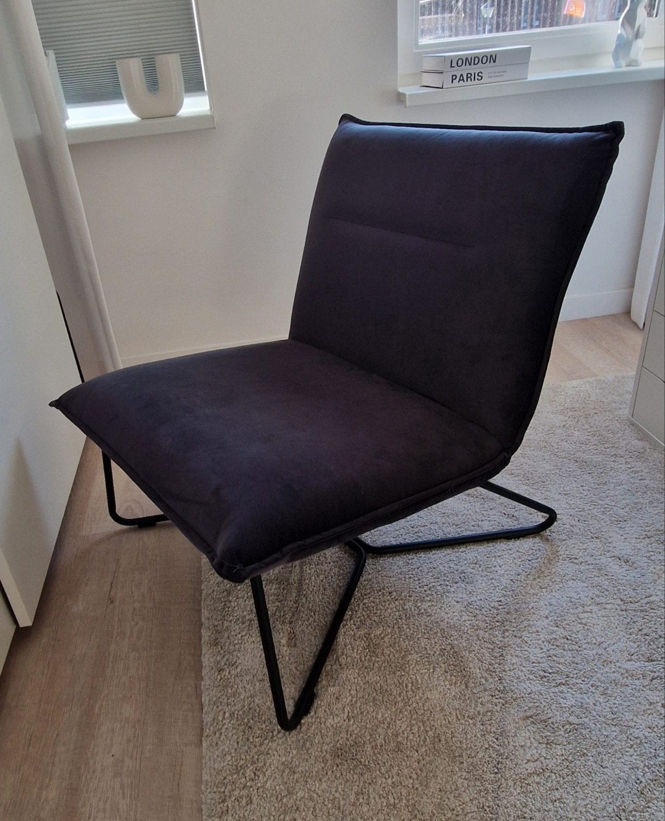 Fauteuil van de Troubadour zwart - Zo goed als nieuw, Ophalen, Minder dan 75 cm, Zo goed als nieuw, Stof