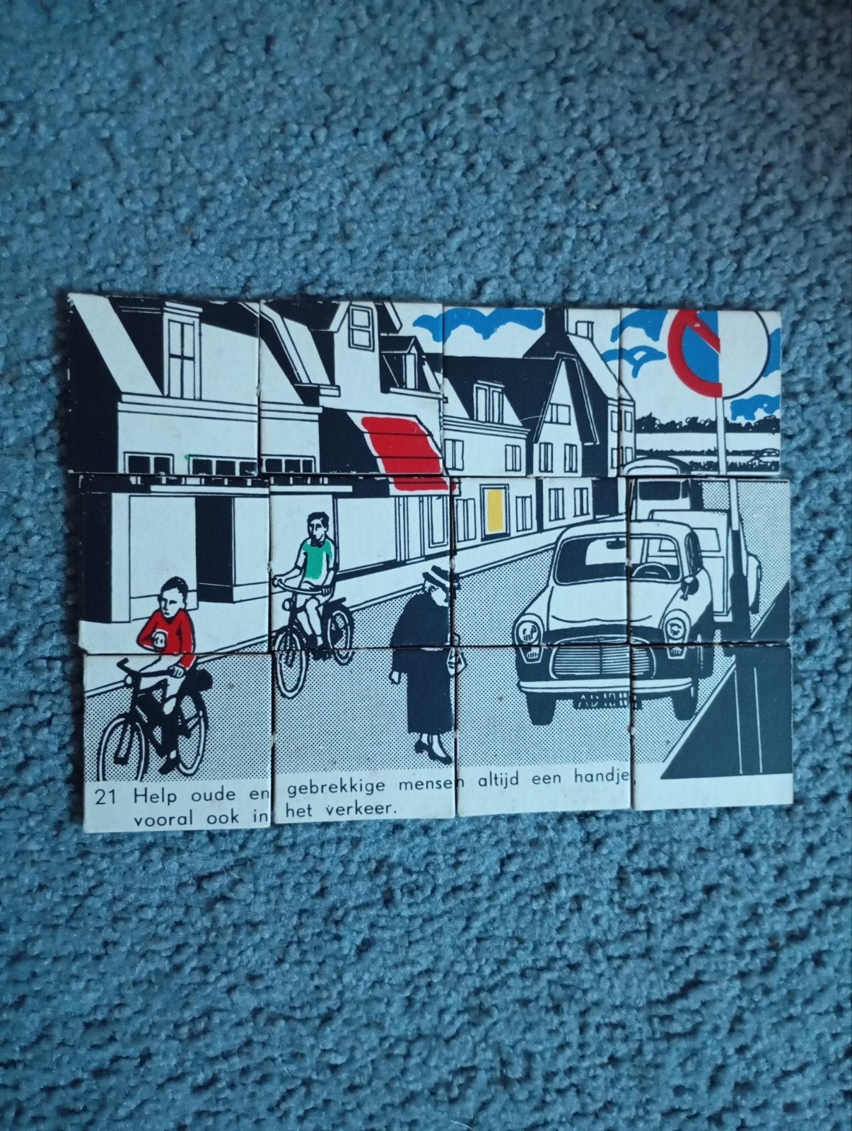 Vintage Verkeer Borden Situatie Klassieke Auto Fiets, Ophalen of Verzenden