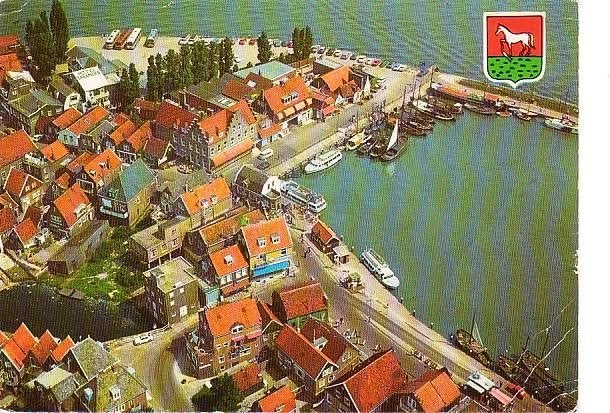Ansichtkaart	Volendam	Luchtfoto, Verzenden, 1980 tot heden, Gelopen, Noord-Holland
